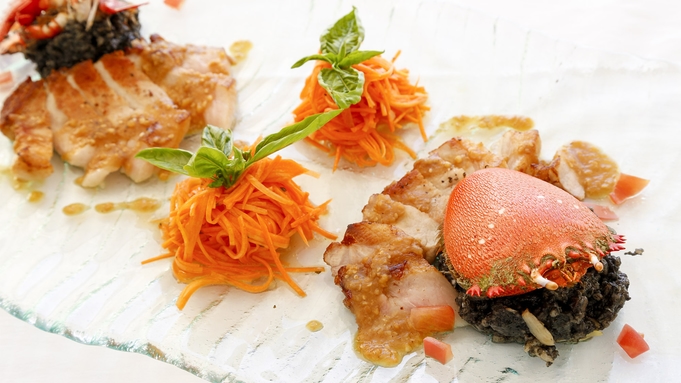 【2食付き】沖縄野菜とブランド豚アグーのディナーコース付きプラン